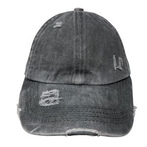 C.C Exclusives Strapback Hat Gray One Size Adjustable Ponytail Criss Cross